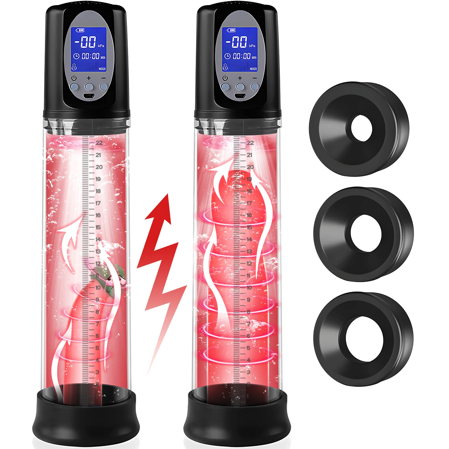 Luxurious Field Electric Vacuum Penis Pump Men's Sex Toys Penis Extender 6 Sucking Modes Rechargeable Training Penis Extension
