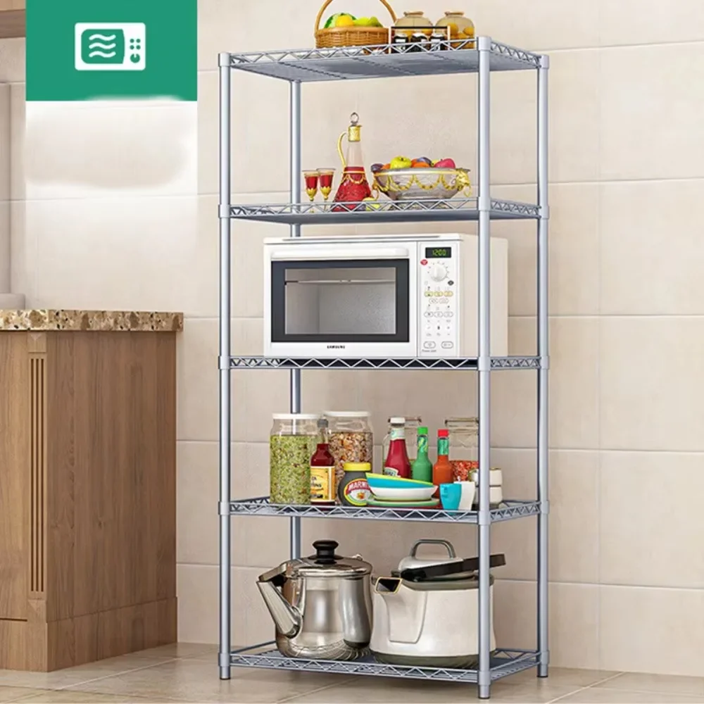 Estante Almacenamiento Hierro Para El Hogar, Estantera Clasificacin Cinco Capas, Montaje Piso A Foto, Sala Estar, Cocina