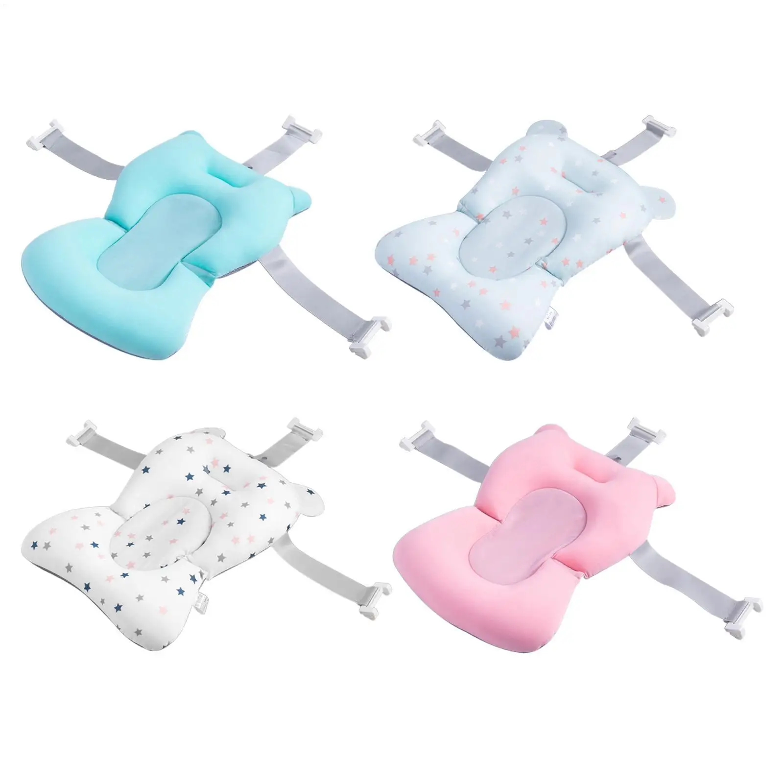 Baby Shower Bath Tub Pad Non-Slip Newborns Safety Baby Suspension Mat Shower Net Baby Shower Mat Pillow Cartoon