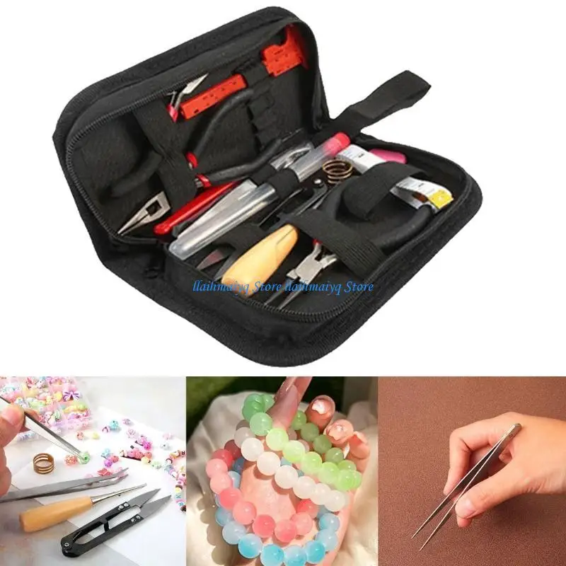 573B Beadwork Tool Set Jewelry Pliers Set Professional Jewelry Tools Set Handmade Jewellery Making Tool for Necklace Charm