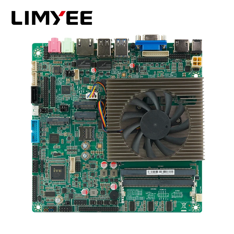 New  Industrial AI Thin Mini ITX Motherboard with Onboard CPU 96GB DDR5 Dual LAN 6-Port 3-Display PCIe4.0 X4