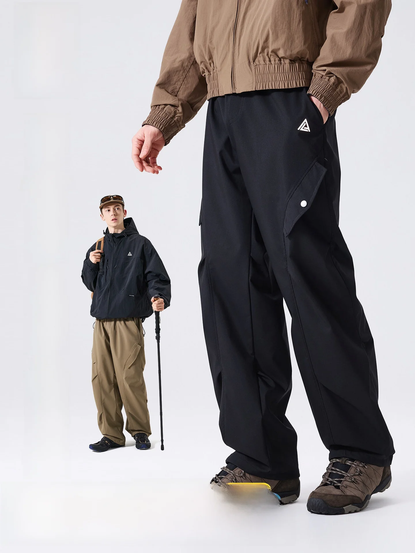 LAZY DAY Outdoor Three-Proof Water-Resistant Soft  Climbing Pants Men's Autumn Winter Wear-Resistant Straight Leg Workwe...