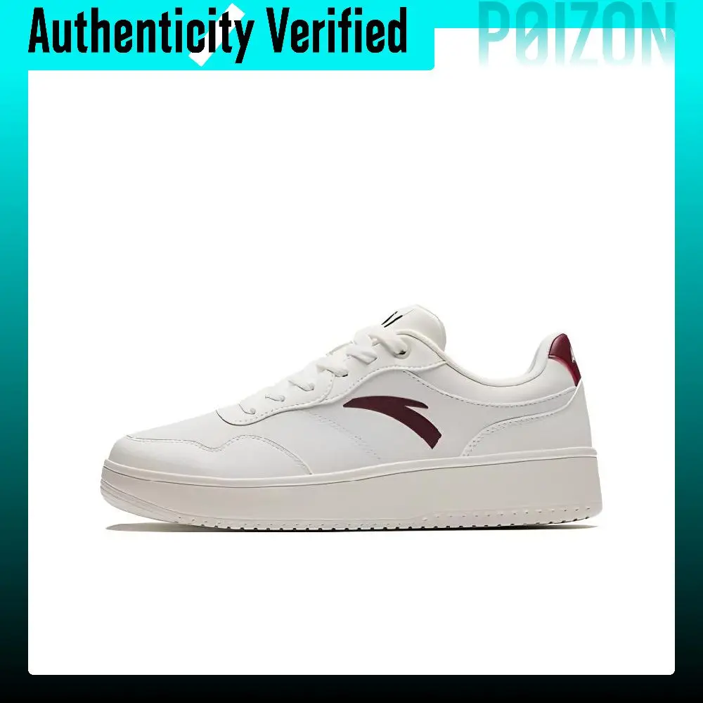 Anta Synthetic Leather Height Increasing Low top Casual Shoes Men's White Red 912428010-1
