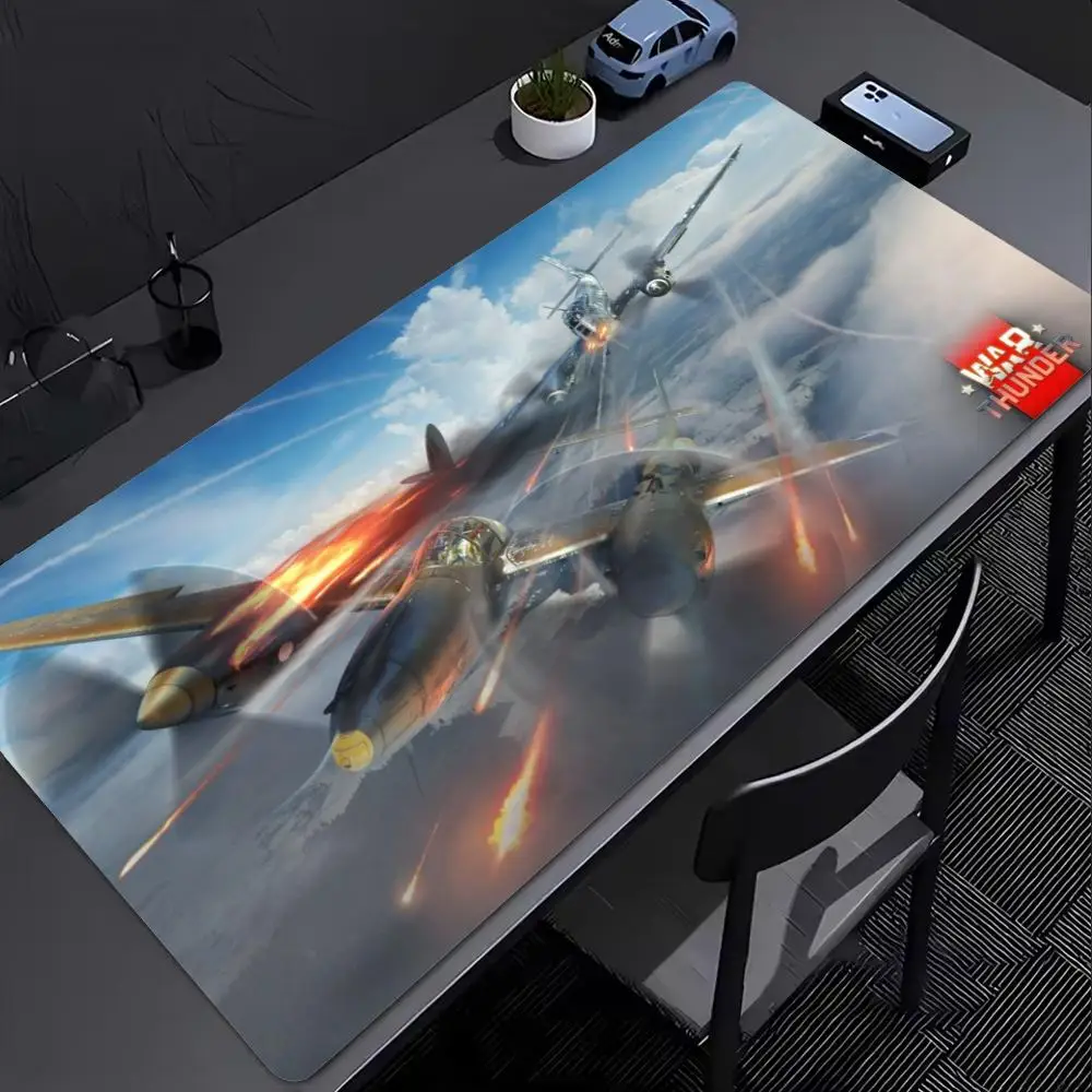 Large Gaming Mousepad XXL Sky Aerial Warfare Combat Warplane Non Slip Desk Mat PC Keyboard Airfight Home Office Desktop Surface