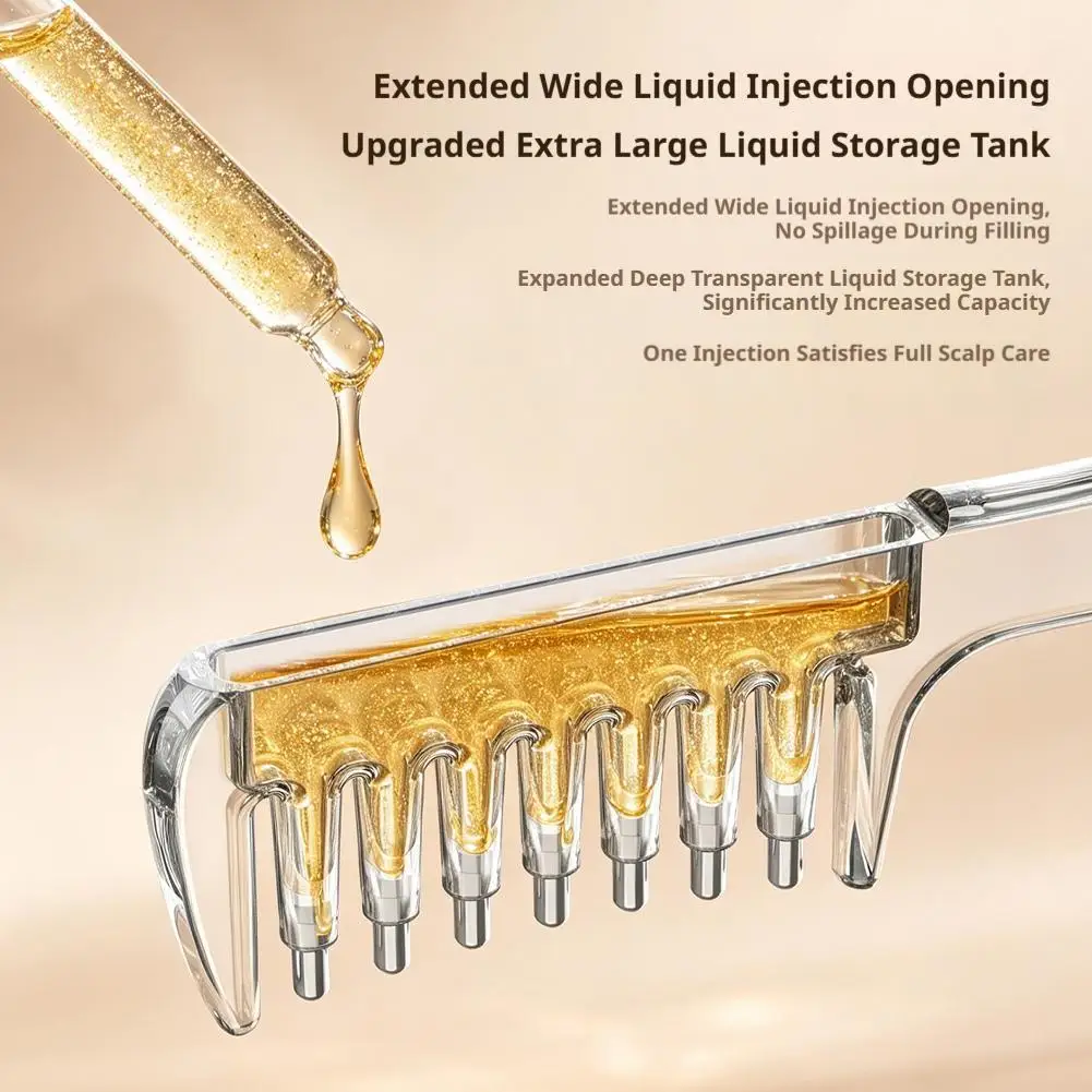 Hair Serum Applicator Comb Scalp Massage Liquid Dispenser for Essential Oil, Anti Hair Loss Root Treatment Brush Tool