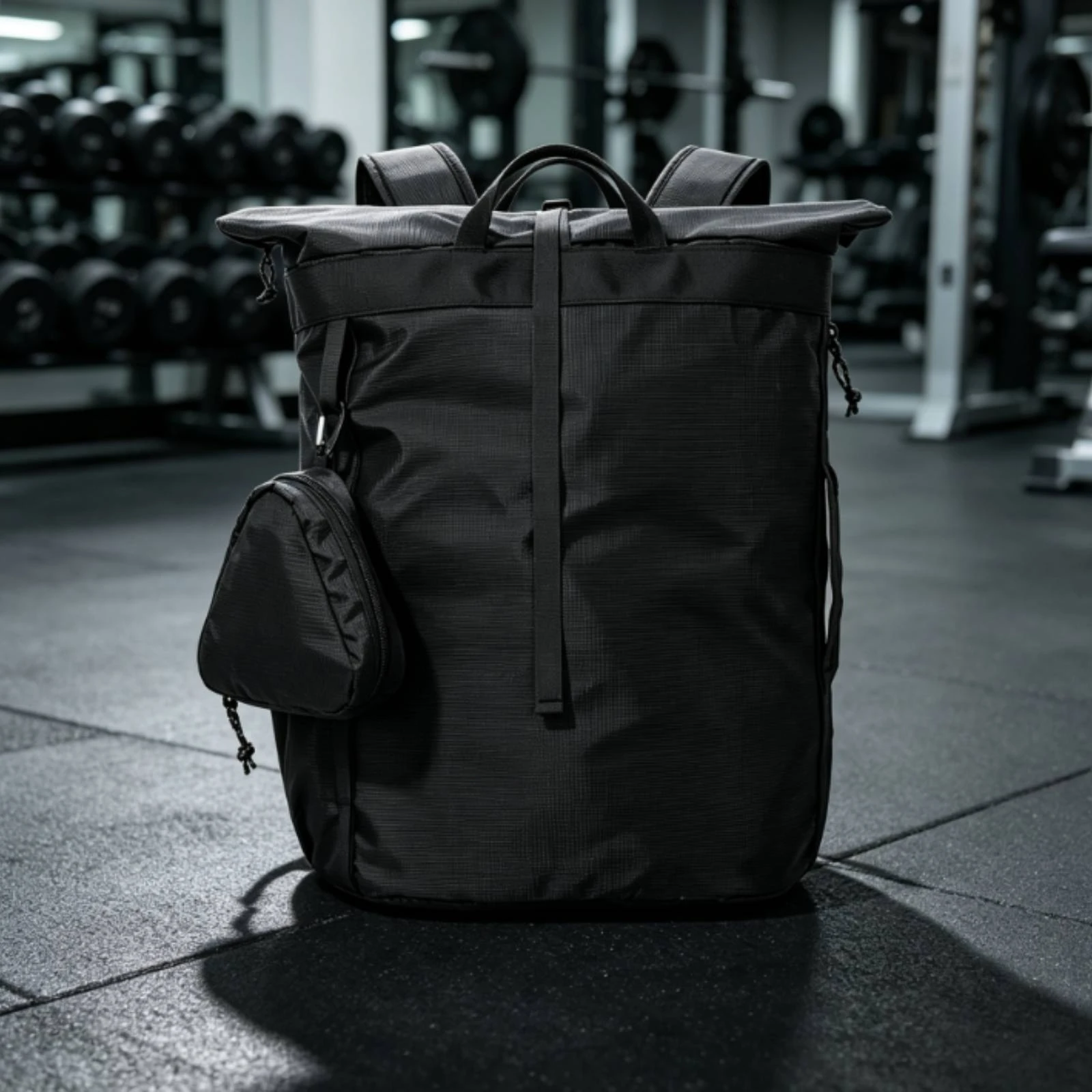 Rolltop Backpack Grande Capacit Backpack with Pouch Sac  Dos Lightweight Knapsack Water-Resistant for Students, School, Gym