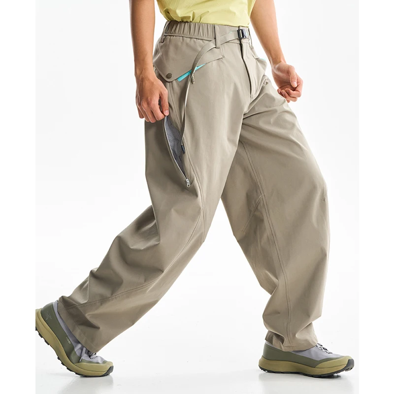 Men's Water-Repellent Softshell Cargo Pants  Quick-Dry Hiking Trousers with Articulated Knees for Summer Outdoor & City Walk