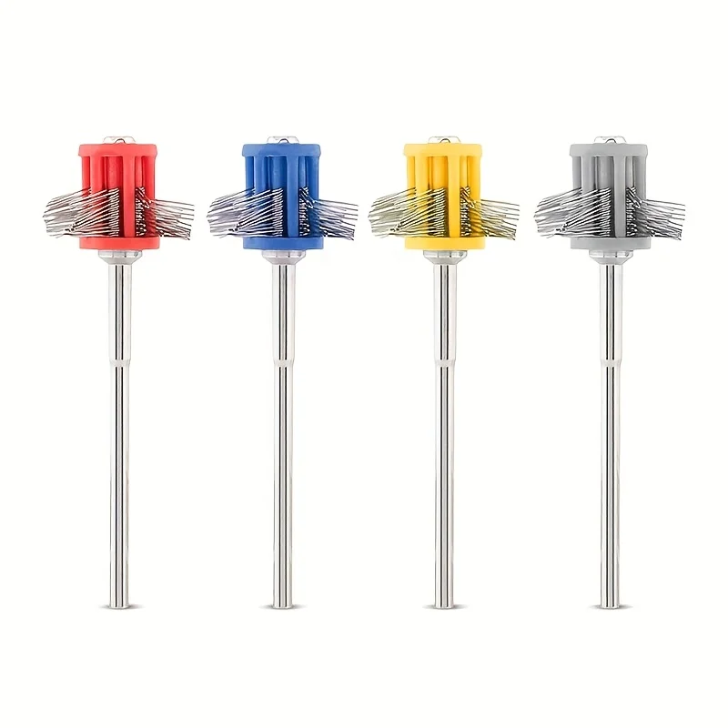 2.35mm Handled Brushing Grinding Head, Brushing Needle, Handled Sanding Needle, Metal Surface Polishing Grinding Head