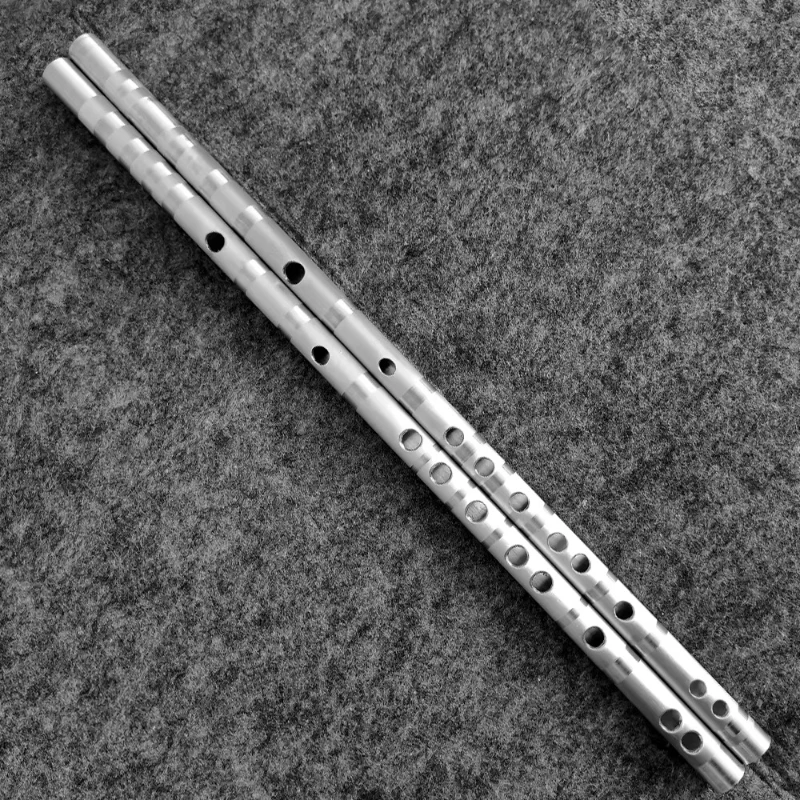 Professional Thickened Flute Aluminum Metal Pipe Transverse Flutes Beginner Adults Blowing Wind Instruments Traditional Fife