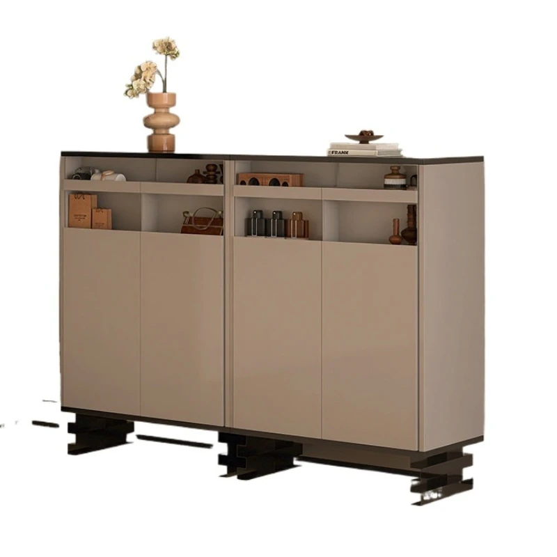 Simple and high-quality door storage shoe cabinet integrated wall storage steel indoor household entrance cabinet