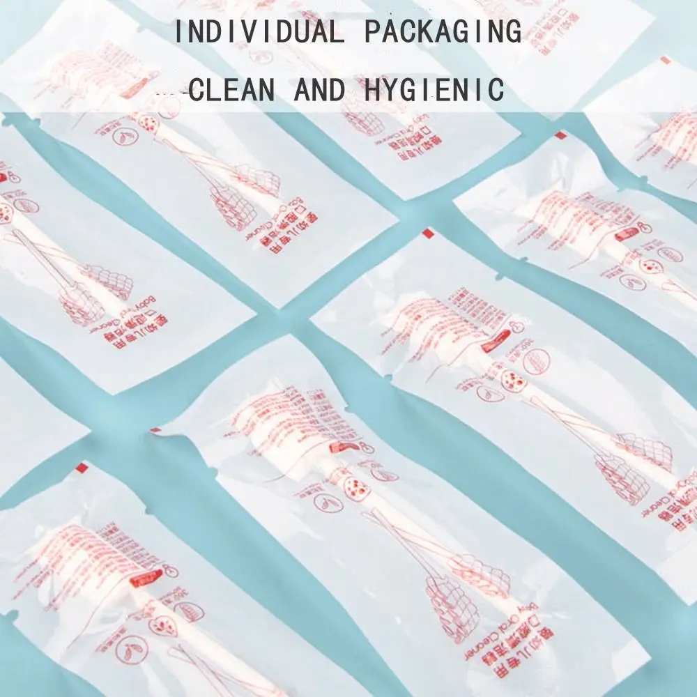 30pcs Clean Gauze Toothbrush Paper Rod Disposable Oral Care Oral Cleaning Brush Remove Halitosis Mouth Cleaner