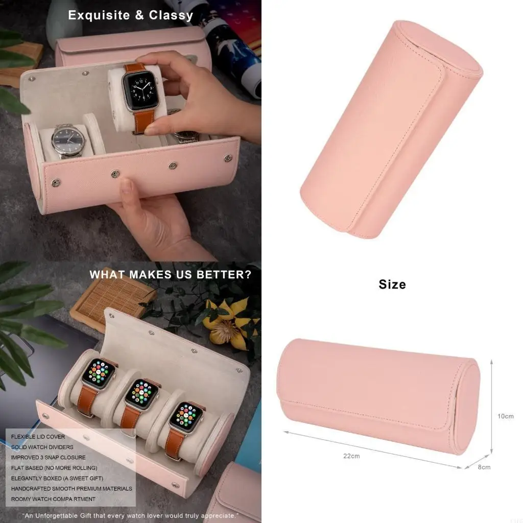  Watch Travel Case Stylish Watch Box Jewelry Storage Box Watch Storage Box Vintage Jewelry Box PU Material for Woman Man