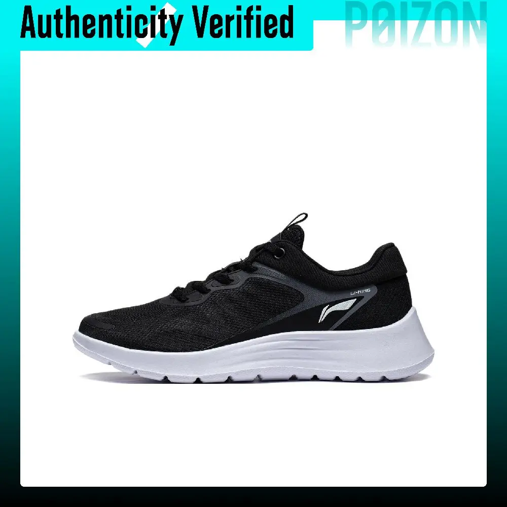 Li Ning Light Feather Cushioning Abrasion Resistant Low top Casual Running Shoes Women's Black ARST020-2