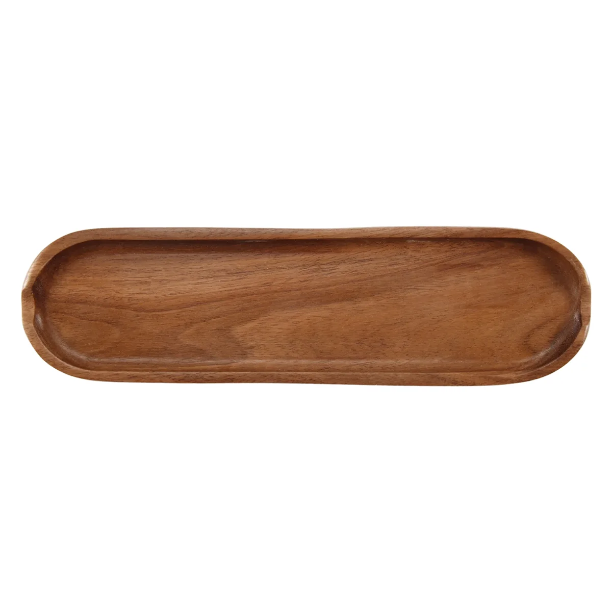 Teak Rectangular Wooden Plate Small Leaf Acacia Fruit Plate Snack Plate Wooden Tray Sushi Plate Spoon Shelf