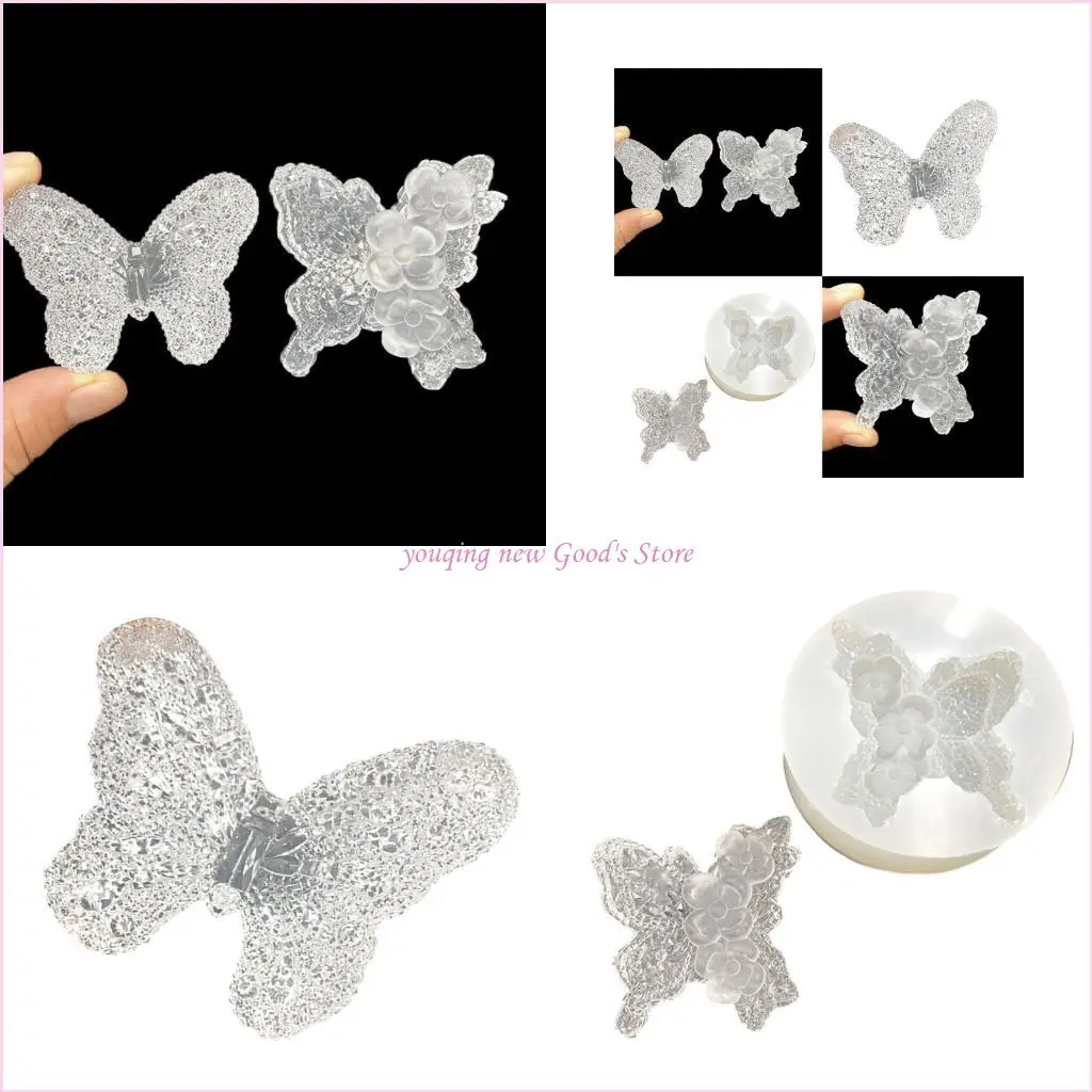 57QA Easy Demold Silicone Butterfly Mold Creates Smooth Finished Resin Art Pieces Individualized Jewelry Making Tools
