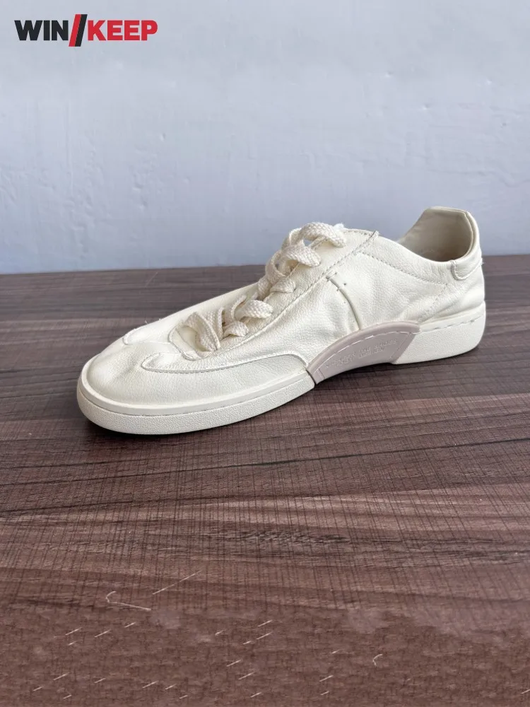 Summer Mens Solid Color Thick Platform Breathable Genuine Leather Suede Shoes Men Lace Up Walking Jogging Sport Shoes Sneakers