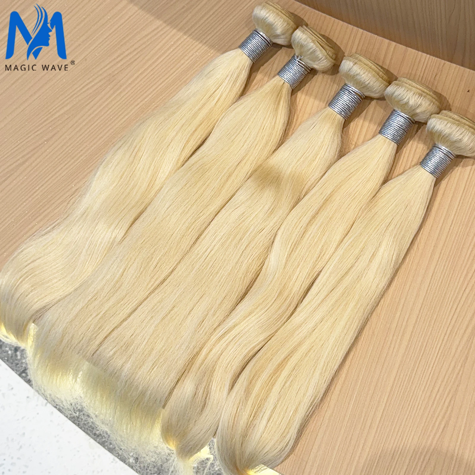 10-30 inch 613# Blonde Straight Remy Human Hair Bundles for Women 100g/Pack Human Hair Weave Extensions Can Be Dyed