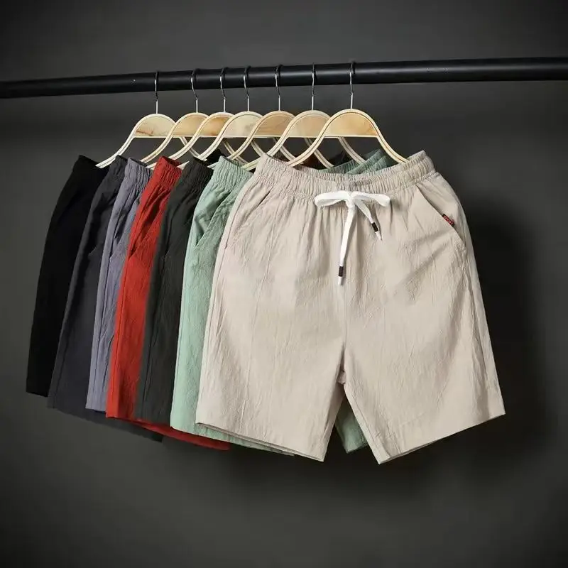 2025 New Lightweight Casual Loose Summer Men's Shorts Breathable Elastic Waist Beach Pants Comfortable Men's Clothing