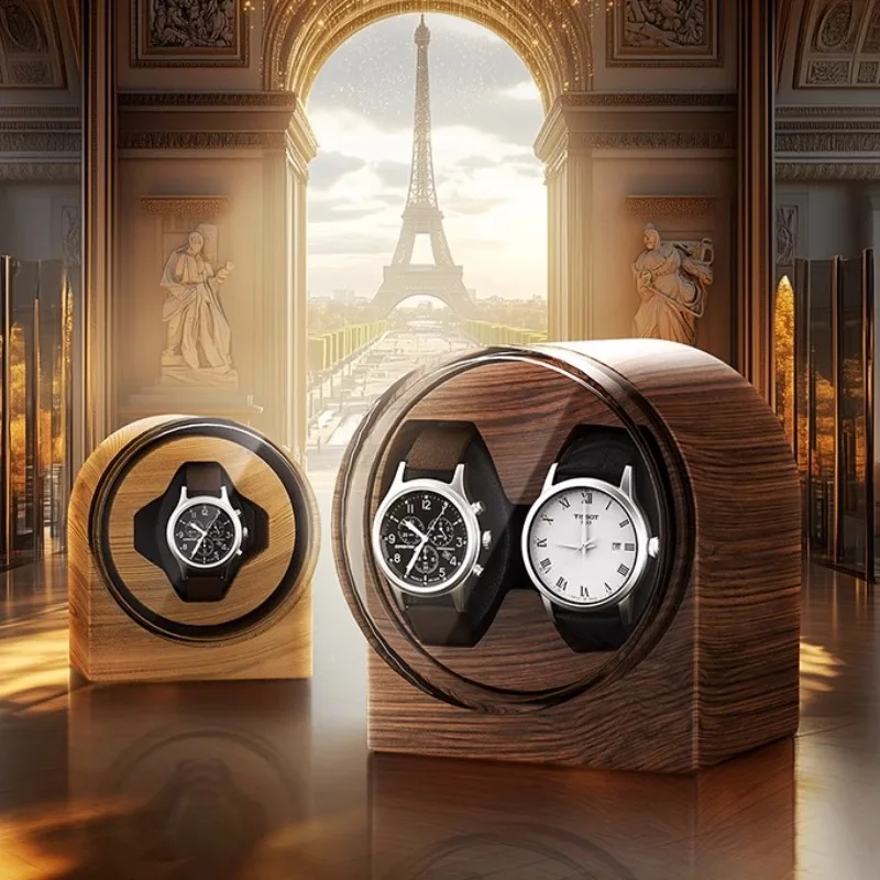 Automatic Watch Winder Mute Antimagnetic Watches Winders Luxury Wood Grain Mechanical Watch Winder Packaging Storage Organizer