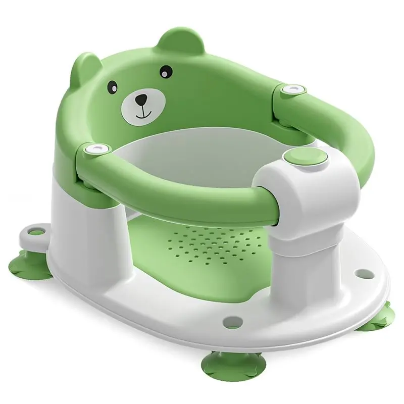 AINY-Baby Bath Seat For Babies 6 Months & Up, Non-Slip Toddler Bath Seats With 4 Suction Cups & Soft Cushion For Shower