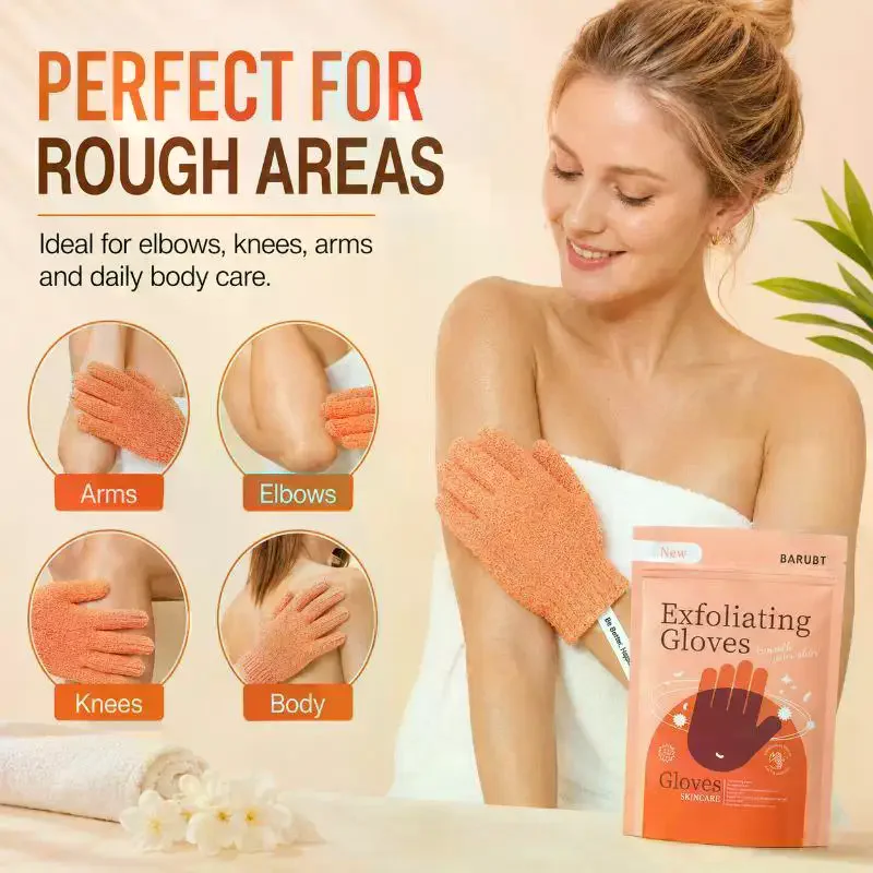 /Kuz/1 Pair Lot Double Side Durable Exfoliating Skin Spa Bath Scrubs Bathing Gloves Shower Soap Clean Hygeine
