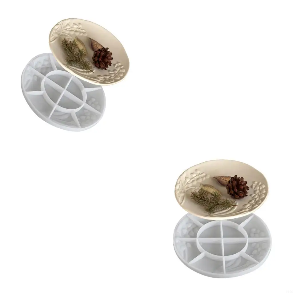 195C Flexible Silicone Baking Mold With Retro Pattern For Concrete Cement Resin Casting