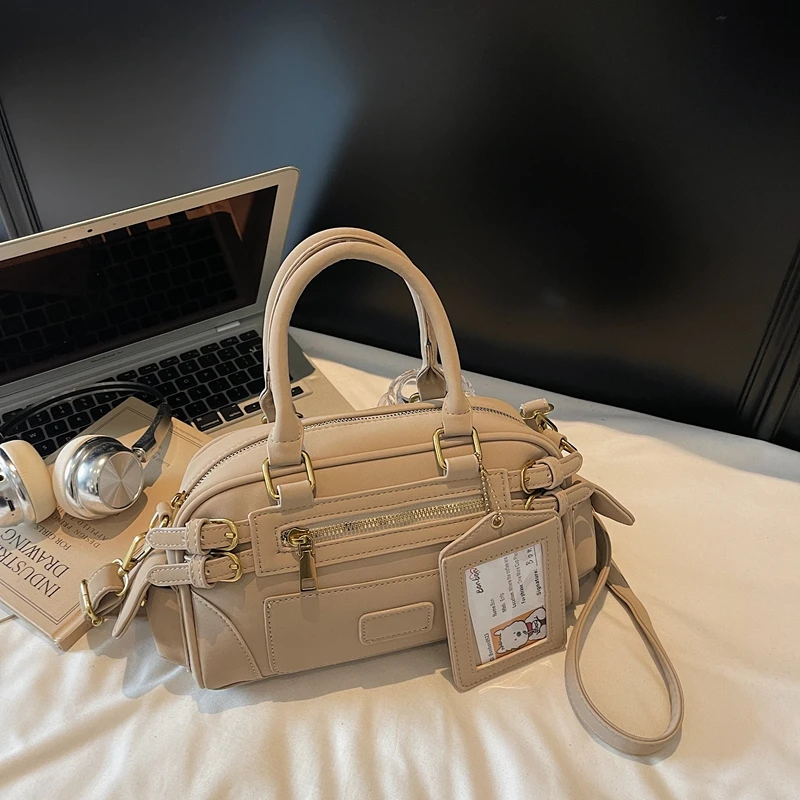 Classic Style Fashion Solid Frosted PU Square Shoulder & Crossbody Bags Stylish Design Hot Trendy Handbags for Women 2025 New