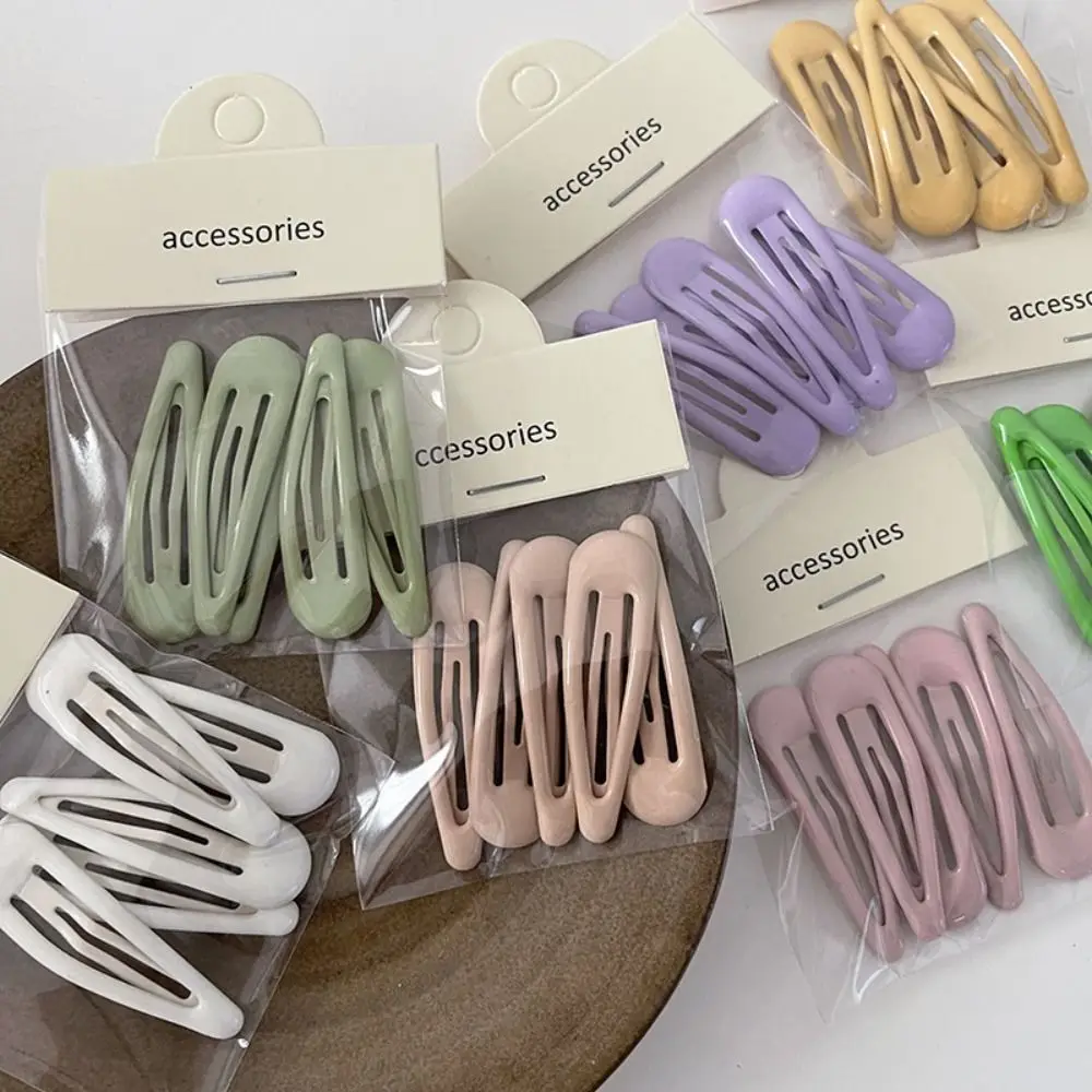 Hair Styling Accessories Headwear Vintage Water Drop Duckbill Candy Color Hairpin Waterdrop Shape Hairpins Geometric Hair Clip