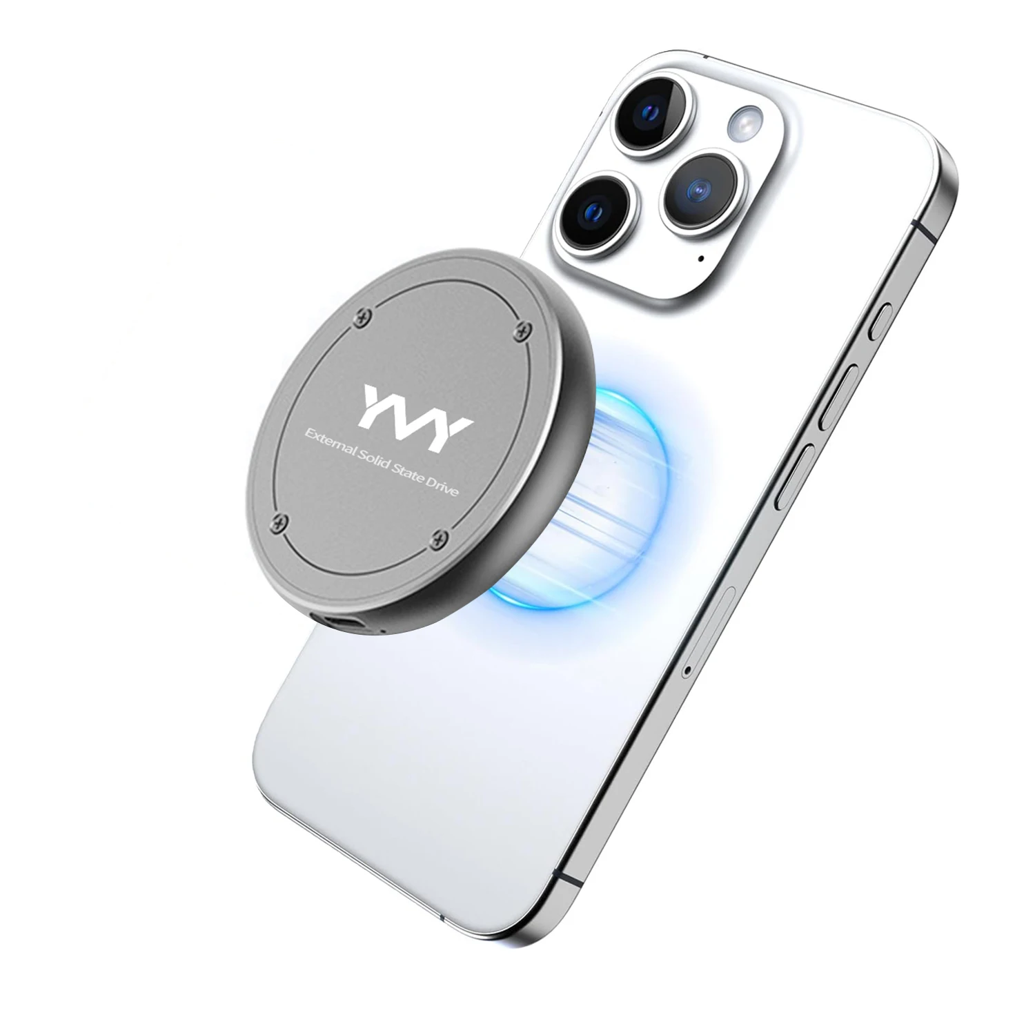 YMY Portable Magnetic External SSD, 10Gbps Ultra Speed External Solid State Drive, USB C SSD for Storage and Backup