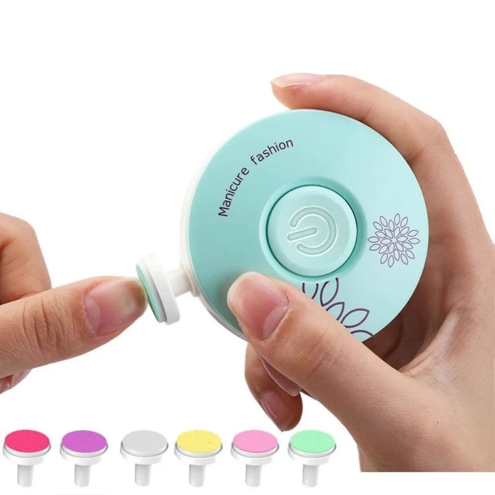 Polisher Gentle Baby Nail Trimmer Safe Clipper Easy To Trim Manicure Set Low Noise with 6 Heads Infant Nail File for Home Use