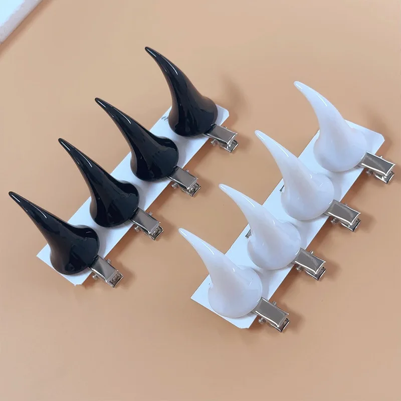 1pc Devil Horn Headband Hair Clip Halloween Costume Demon Horn Top Claw for Women Girls Festive Party Decor
