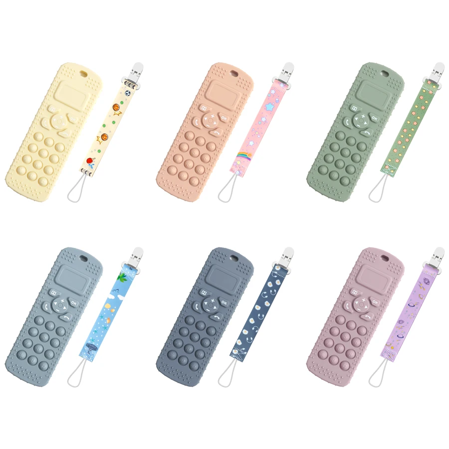 Mother Kids Food Grade Silicone Teething Toys TV Remote Control Shape Teether Kid Gum Care BPA Free Baby Items Free Shipping