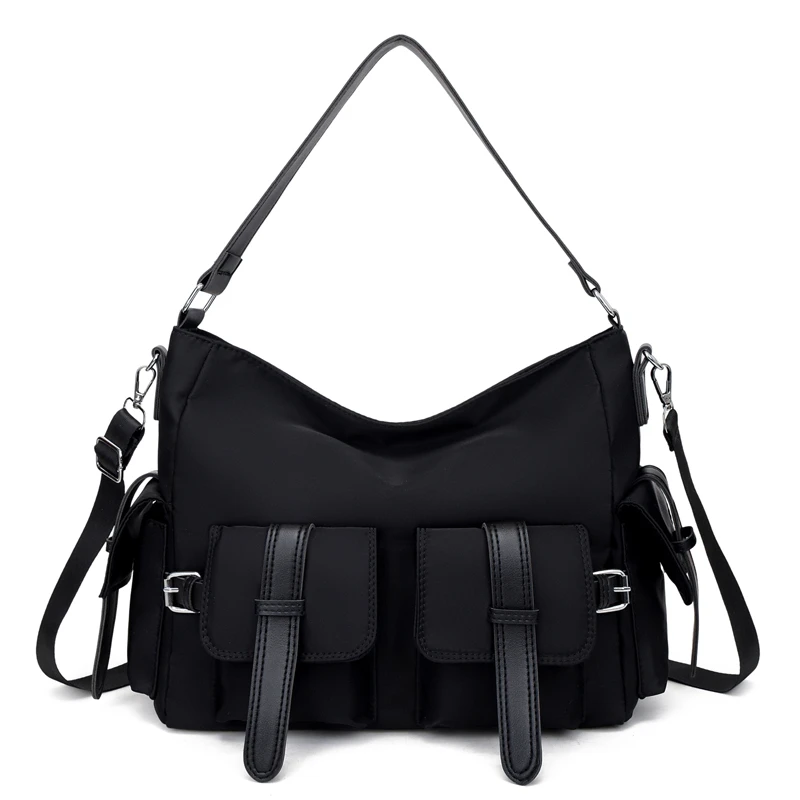 Women Large Capacity Oxford Multi Pockets Casual Shoulder Crossbody Bag Travel Work Tote Handbag Utility Messenger Purse