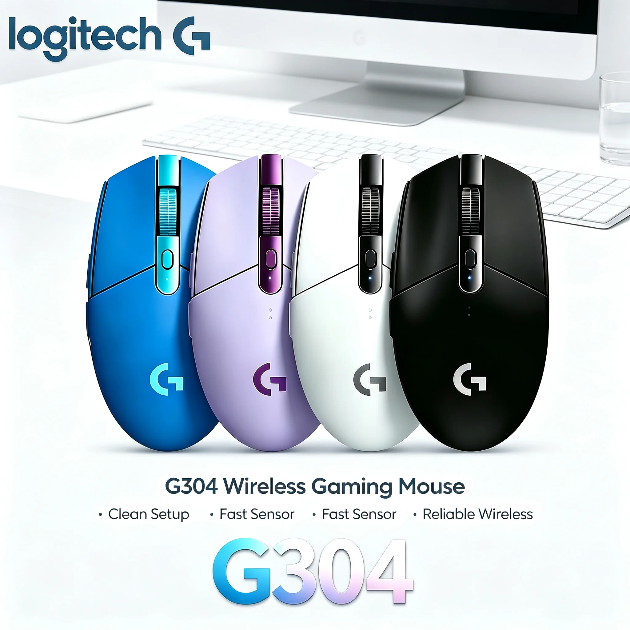 Logitech G304 2.4G Lightspeed Wireless Gaming Mouse Fast Response Optical Sensor Computer Mice