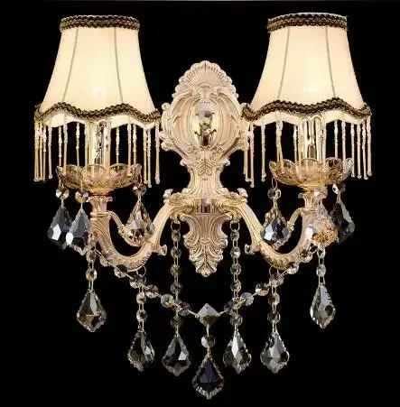 Led wall lamp Bathroom light mirror Lamparas de pared copper Wall light E14 candle crystal wall sconce light for home lighting