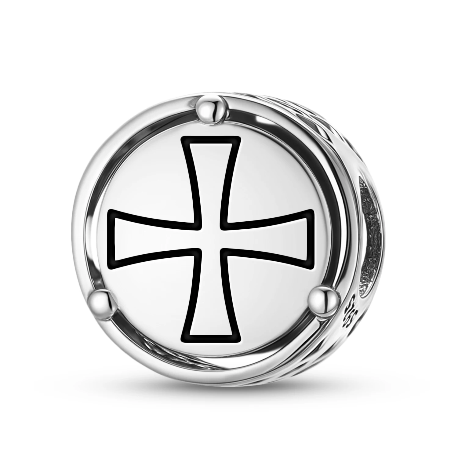 925 Sterling SilverTemplarRed CrossCharm Fit Original Bracelet Diy Jewelry Accessories Family Bead