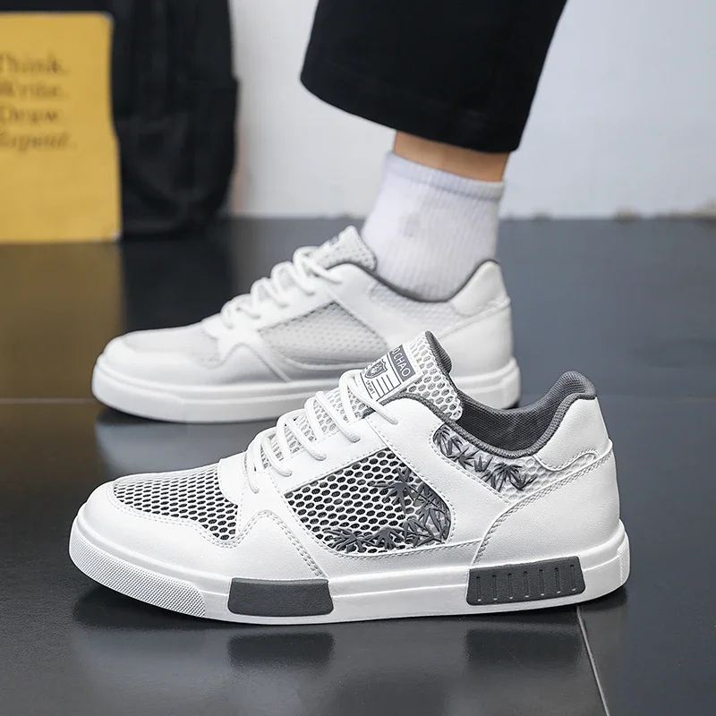 Hot Sale Mesh Skateboard Shoes Man Comfortable Breathable Casual Sneakers For Men Trainers Outdoor Non-slip Men's Skate Shoes