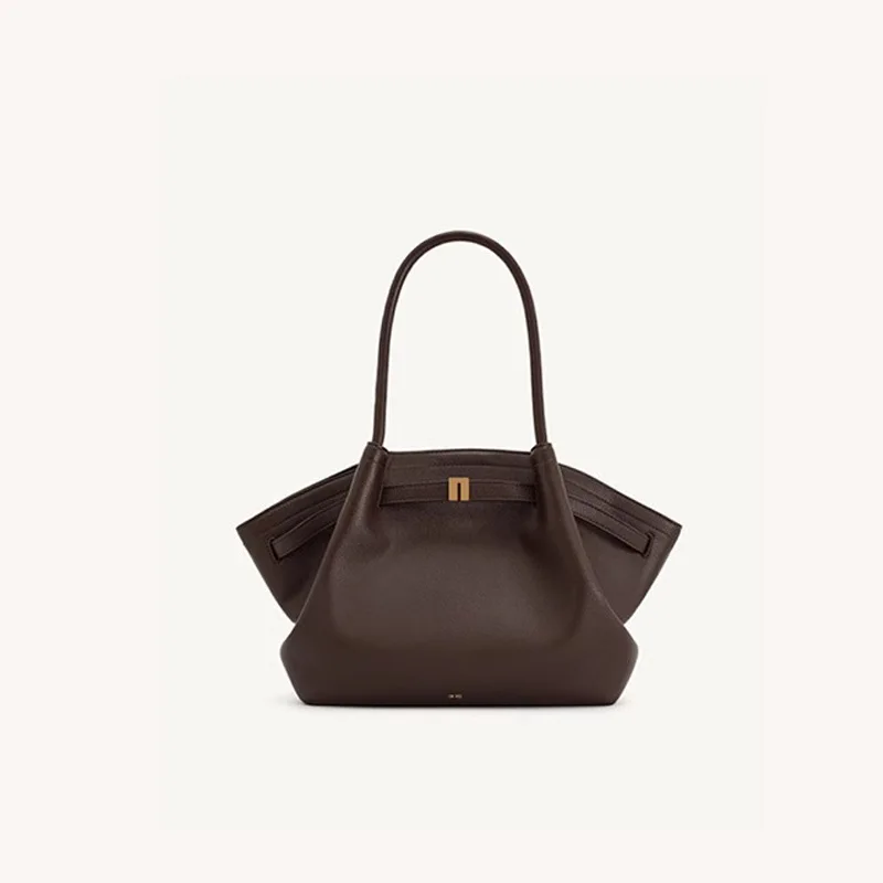 JWPEI Dumpling-Shaped Suede Tote Shoulder Bag for Formal Commuting, Multi-Color Genuine Leather Bag with a Sophisticated Feel