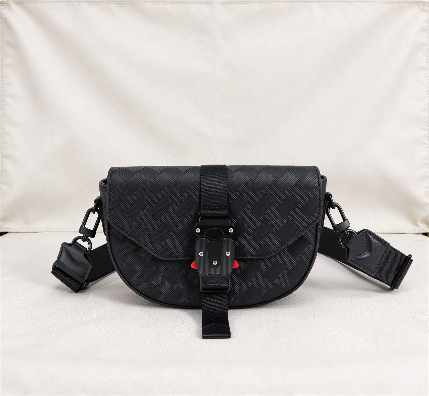 Men Full Grain Leather Mini Crossbody Bag, Small Casual Shoulder Sling Bag