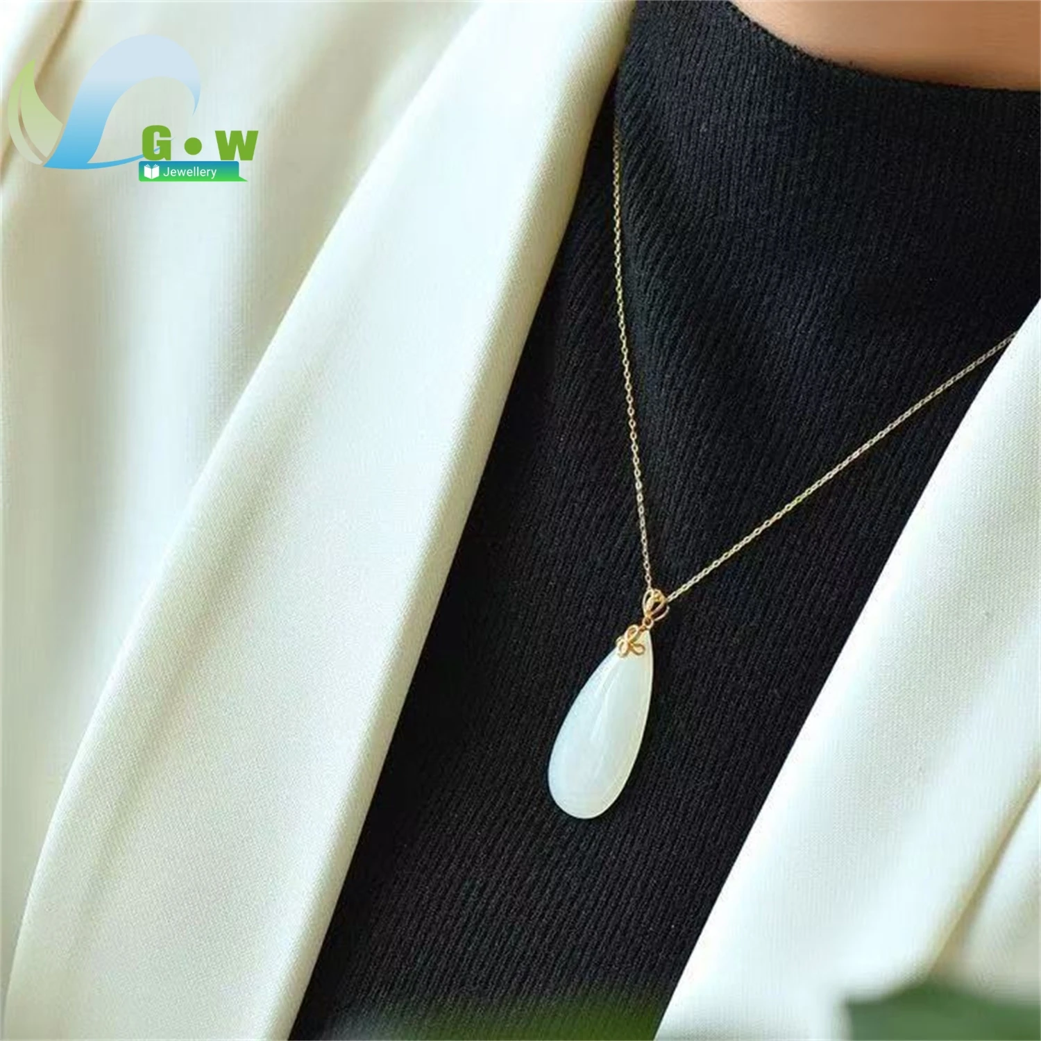 Natural Hetian Mutton Fat Jade Minimalist Pendant Unisex Daily Classic Minimalist Style Exquisite Retro Jewelry Gift