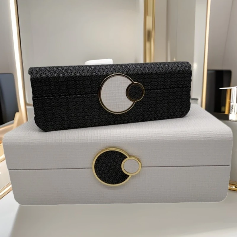 Leather Jewelry Box Luxury Ring Earrings Storage Boxes Portable Minimalist Necklaces Display Case Organizer Packaging Jewellery