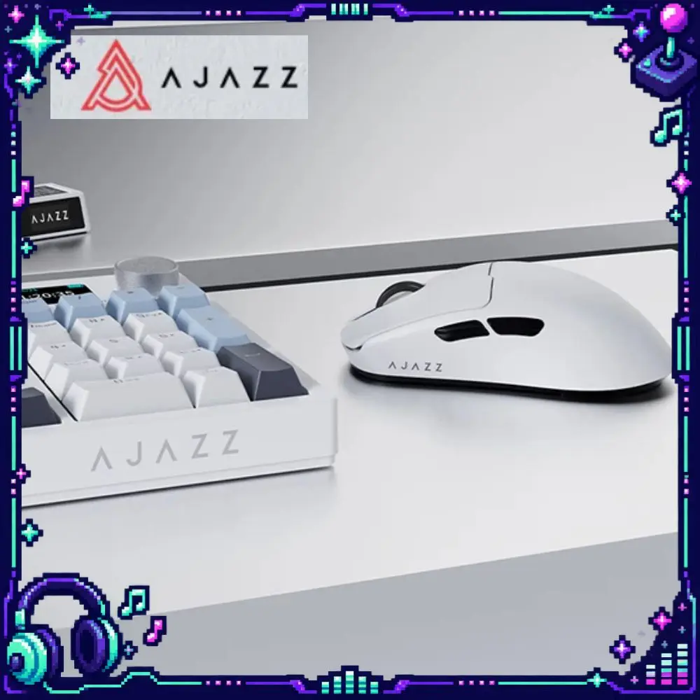 AJAZZ AJ159 V2 ULTRA Mouse Tri-mode Wireless PAW3955 Sensor Dual 8K Polling Charging Dock Lightweight Low Latency Gaming Mouse