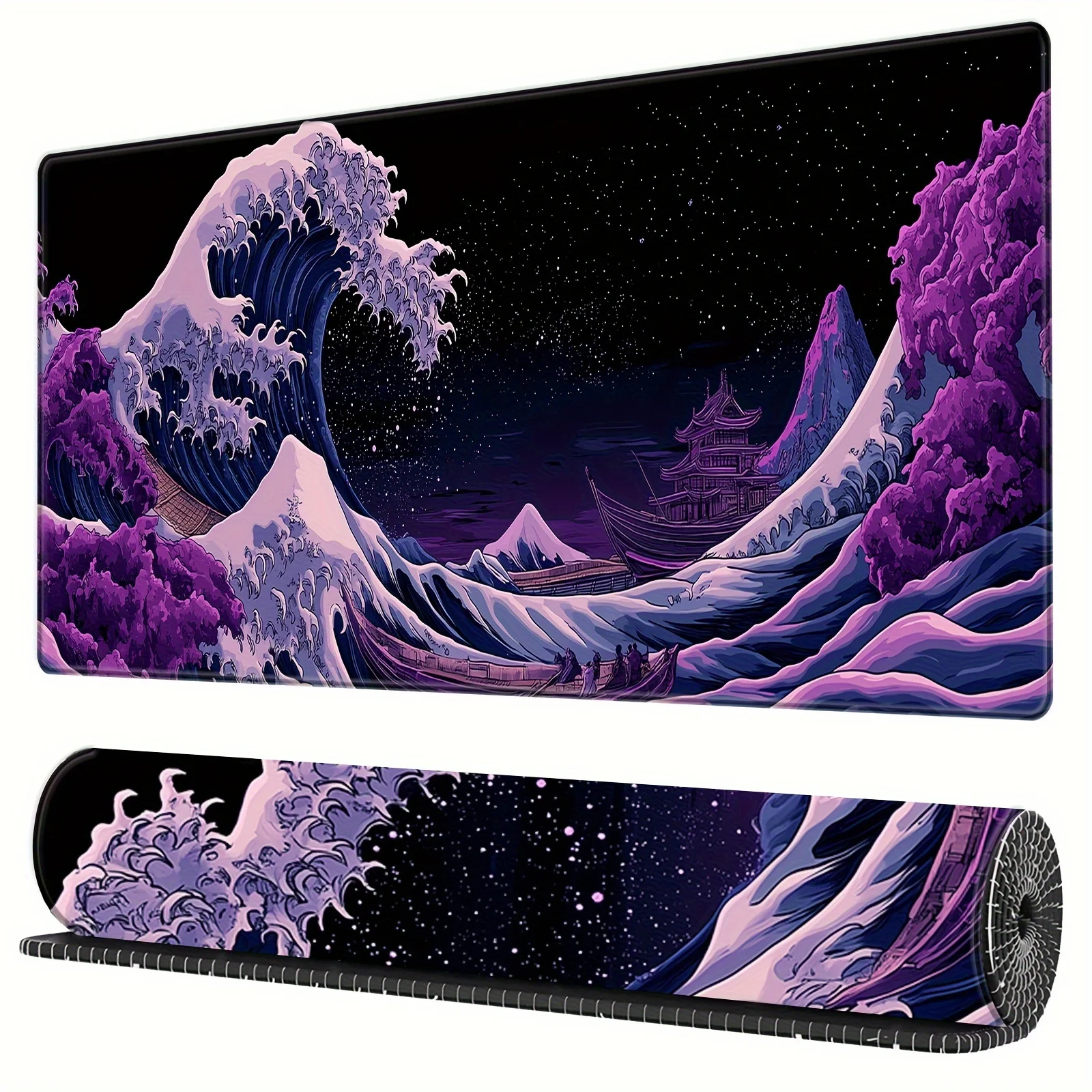 Japanese Anime Mouse Pad Large Game for Computer Gamer Pc Anti-slip Rubber Base Keyboard Washable Edge Work Game Office Home