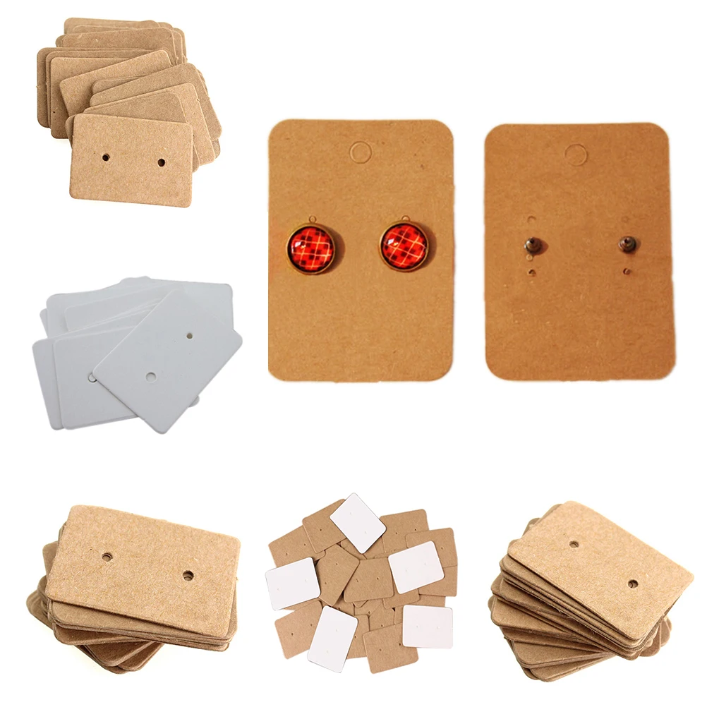 100PCS Professional Earring Display Card Ear Studs DIY Jewelry Package Card Necklace Jewelry Display Holder