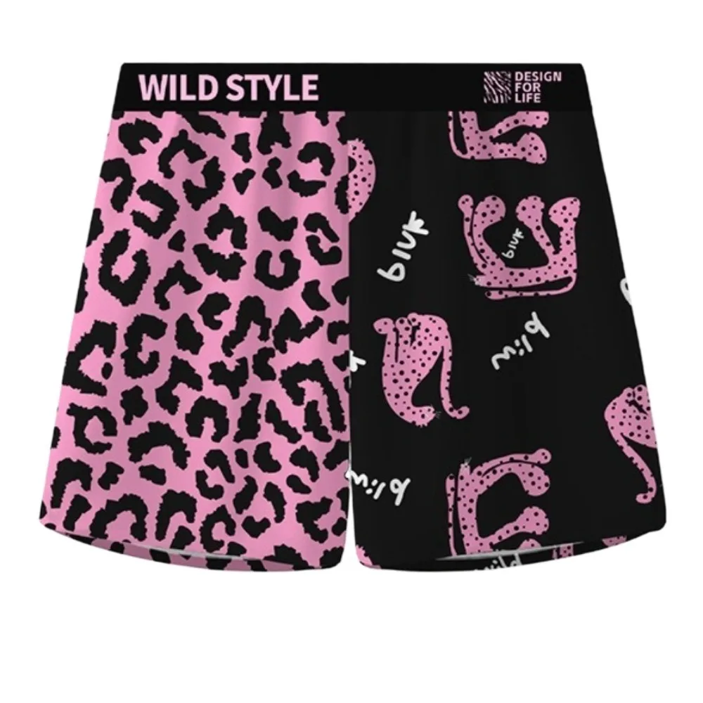 Loose Leopard Beach Shorts Underpants Classic Men's Sleep Bottoms Sweatshorts High Waist Baggy Bloomers Shorts Pants Summer