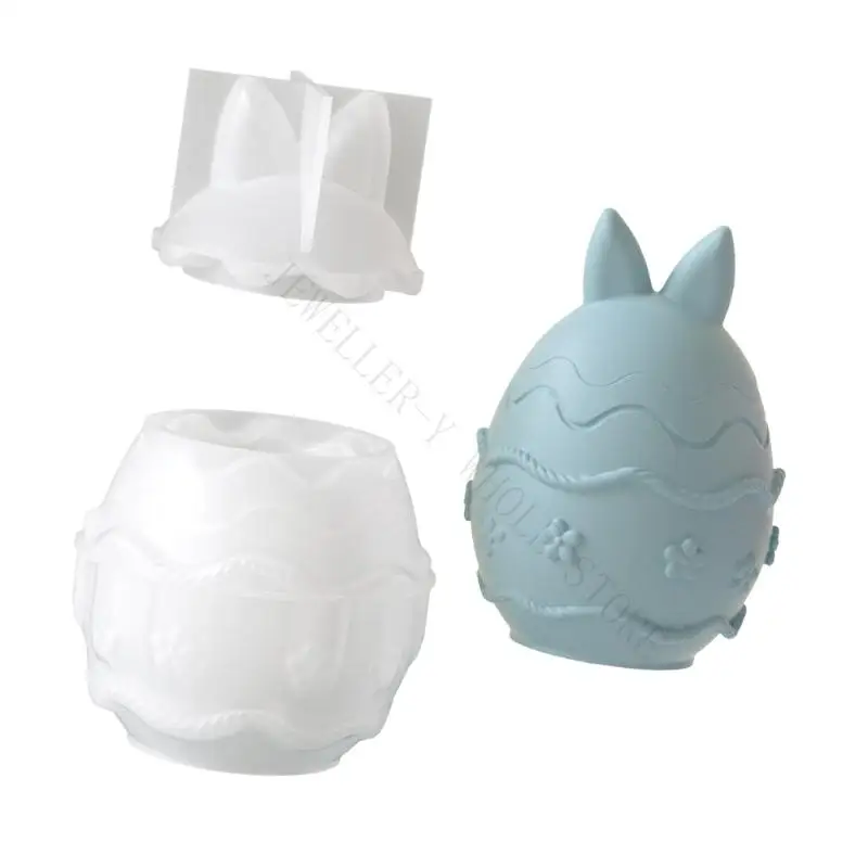 R7UF Rabbit Eggs Handmade Cup Molds for Crafting Jars and Jewelry Boxes Easy to Use for Home Decors