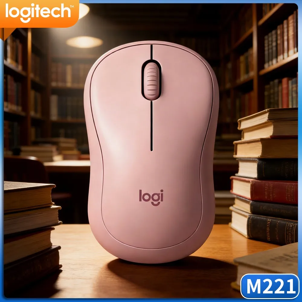 Logitech M221 2.4G Silent Mouse,Ergonomic Curved Shape,PlugAndPlay,Nano USB,For Home Office Notebook Desktop Work