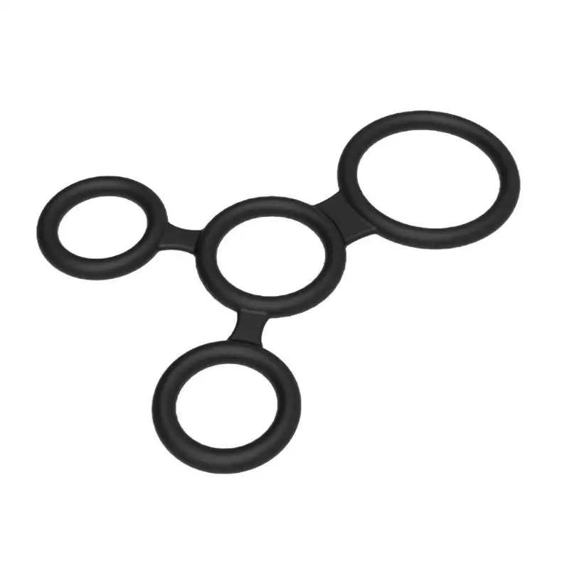 4 Rings Cock Ball Loop Slip Longer Lasting Silicone Penis Rings Make Extra Delay Ejaculation Impotence Lock Sex Toy For Men