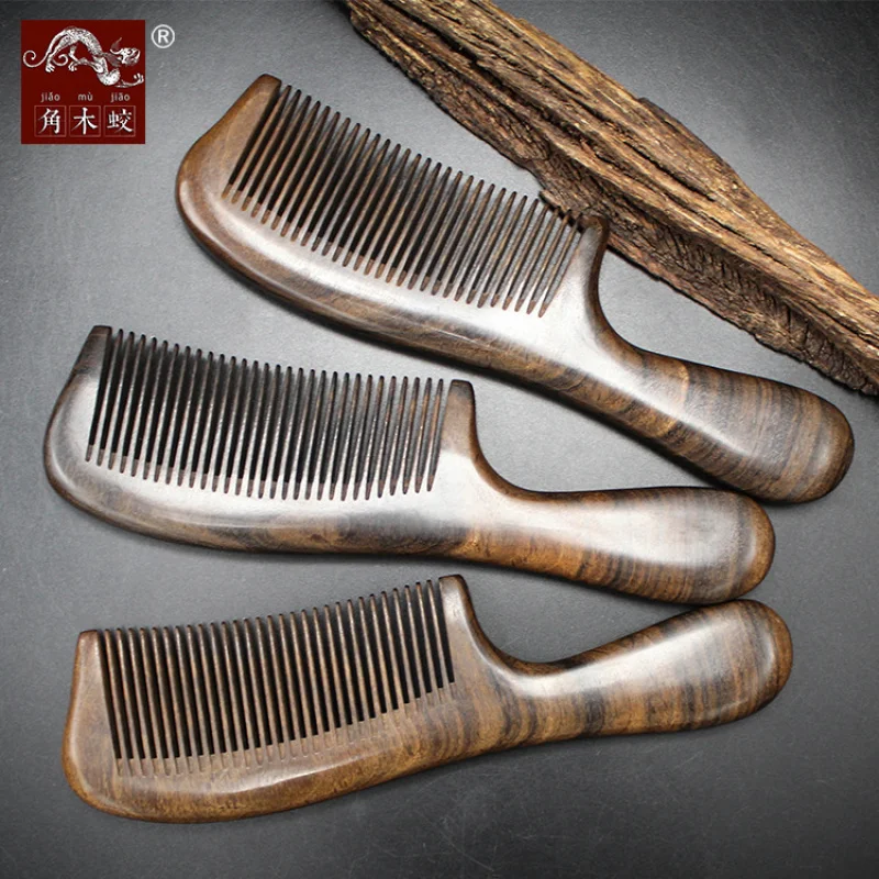 Jiaomu Jiao (precious ) fine-toothed comb with solid wood handle