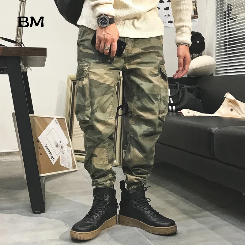High Quality Military Camo Cargo Pants for Men - Tactical Streetwear Joggers Army Camouflage Trousers Casual Outdoor Fashion